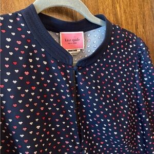 Kate Spade Navy Dress with Lip Pattern